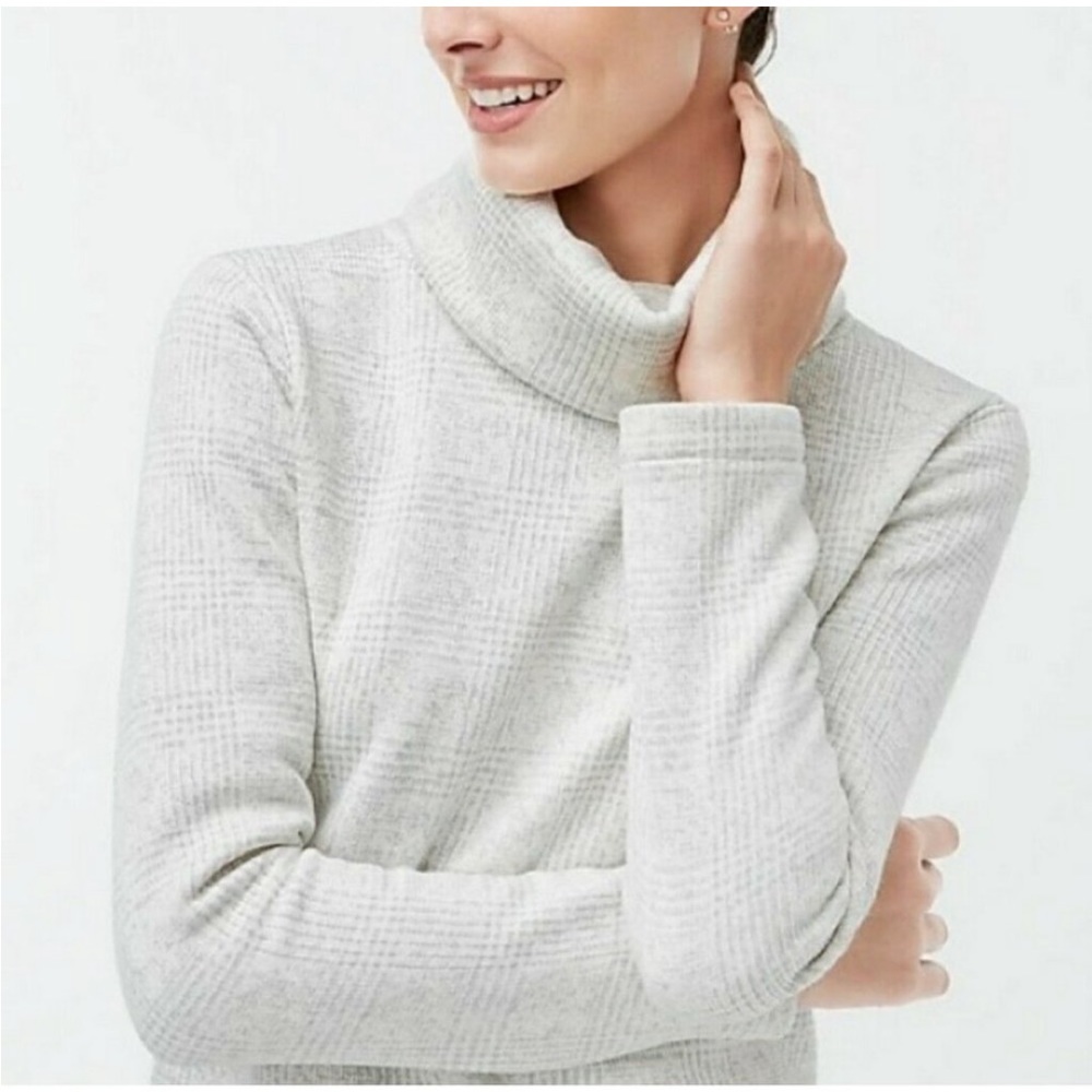 J.Crew Mercantile Women's Funnelneck Glen Plaid Pullover